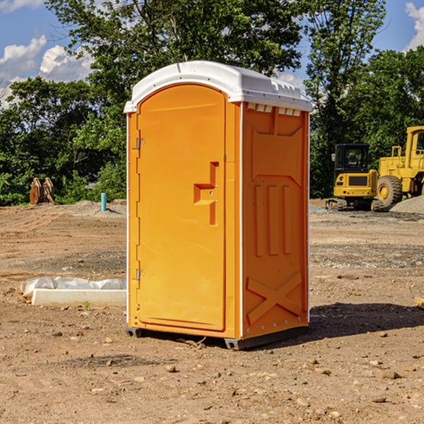 can i customize the exterior of the porta potties with my event logo or branding in Lyford